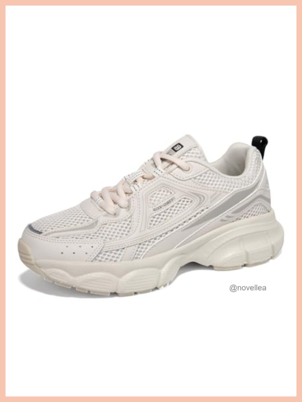 Women's Chunky Lace-Up Sneakers Breathable Mesh Athletic Walking Shoes